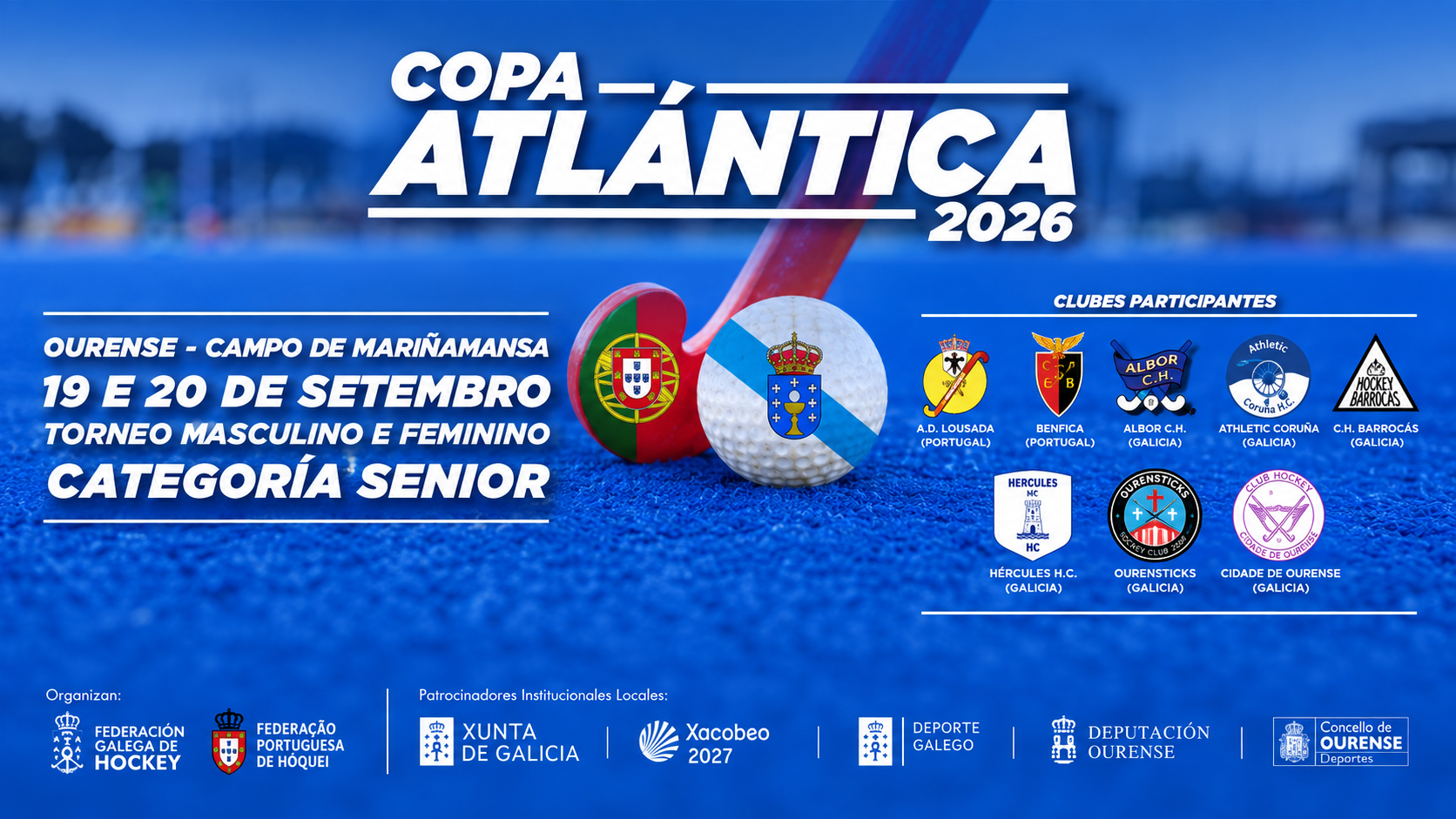 Copa Atlântica reúne clubes portugueses e galegos em Ourense